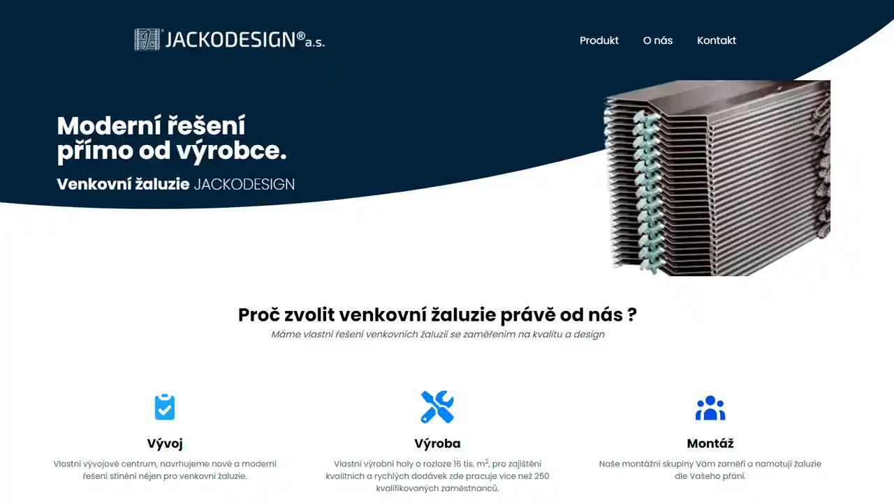 Venkovní žaluzie - portfolio webdesign studio82.cz