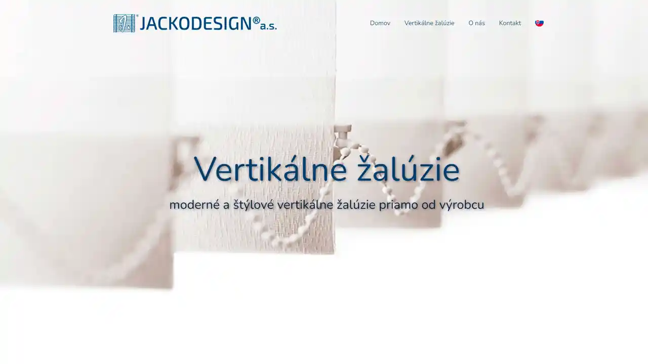 Vertikální žaluzie -portfolio webdesign studio82.cz